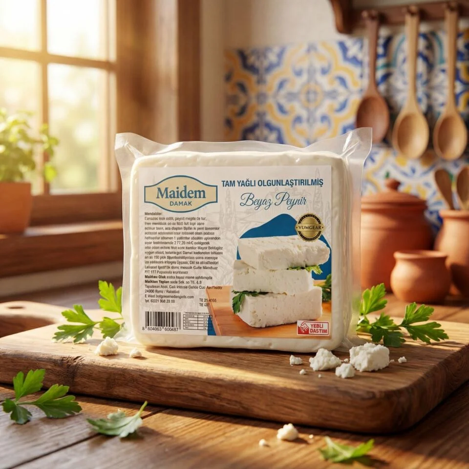 Maidem Damak Tam Yağlı Olgunlaştırılmış Yumuşak Beyaz Peynir 1 Kg - Görsel 2
