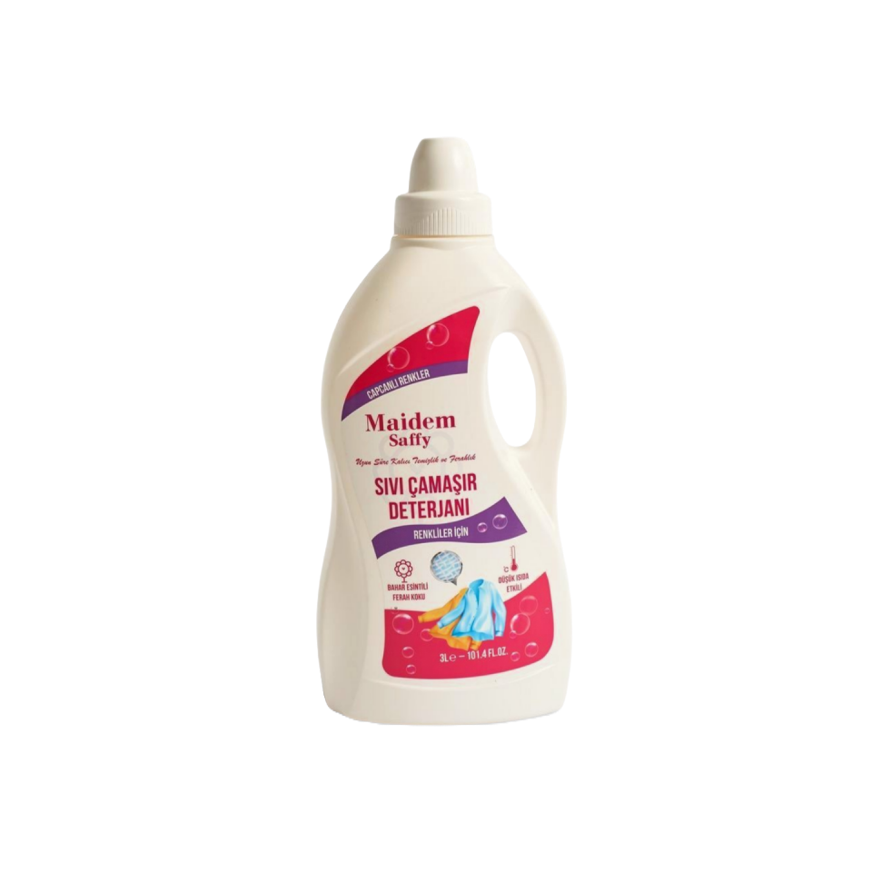 Maidem Saffy Sıvı Çamaşır Deterjanı Renkli 3 LT