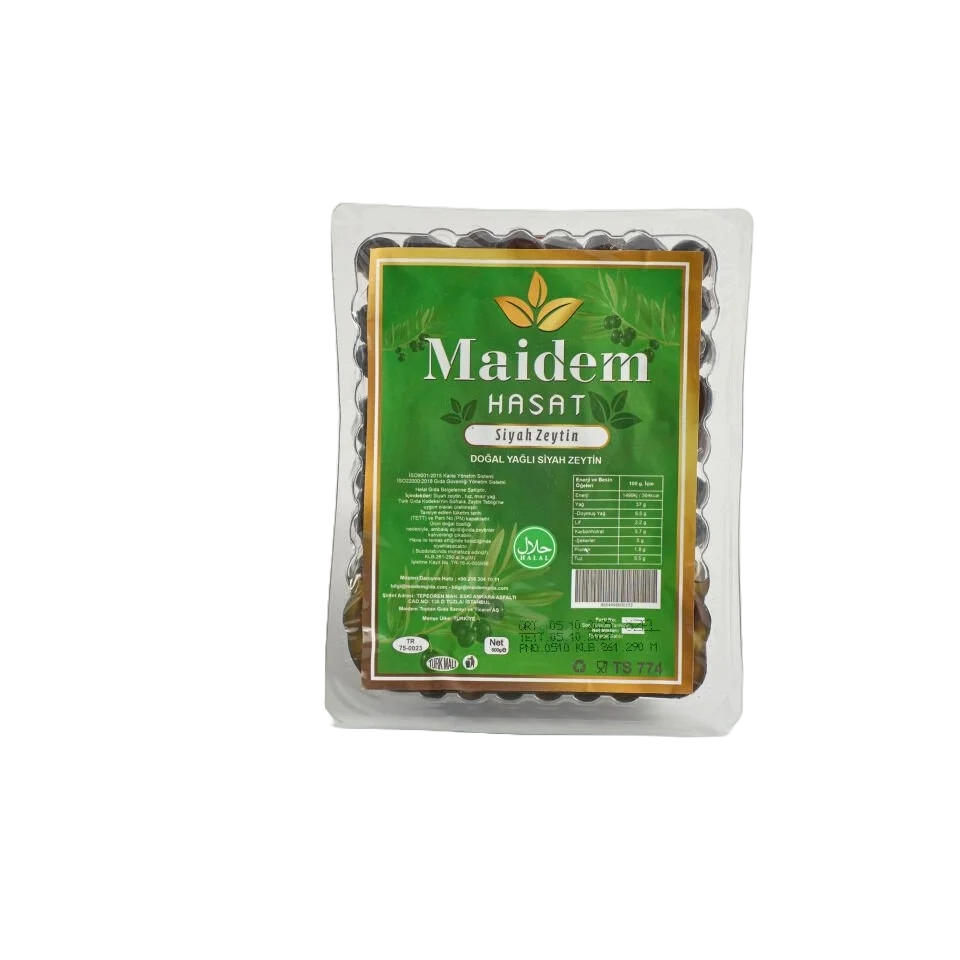 MAİDEM HASAT SİYAH ZEYTİN 500GR. VAKUMLU PAKET